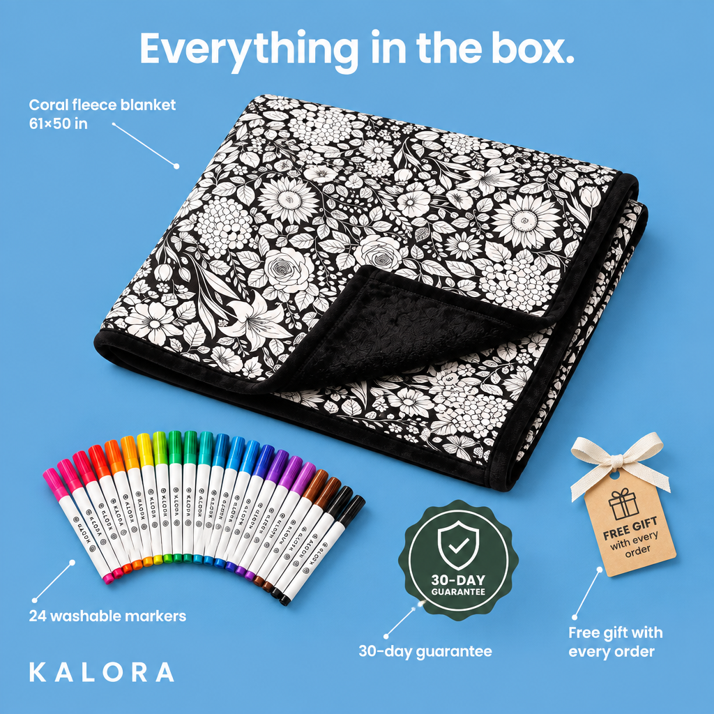 ColorMe Blanket - Wind down with relaxing blanket you get to make your own