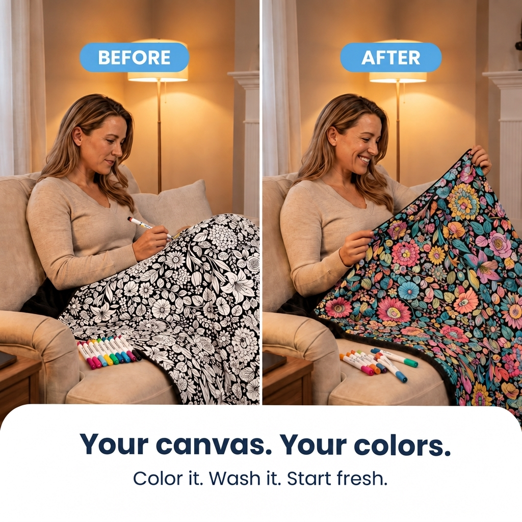 ColorMe Blanket - Wind down with relaxing blanket you get to make your own
